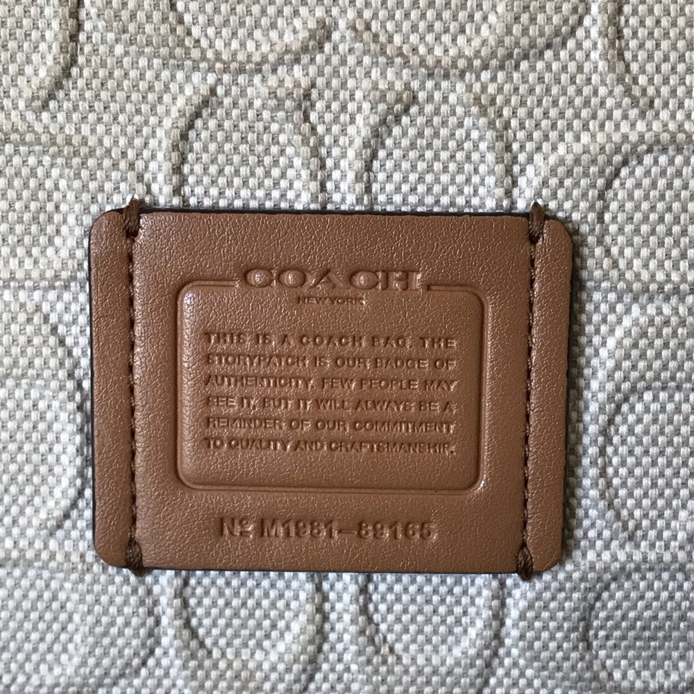 Coach Signature Canvas / Leather Field Tote Crossbody With Matching Zipper Pouch - Picture 11 of 16